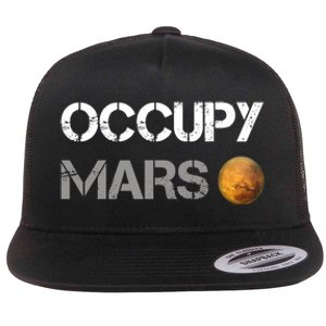 Occupy Mars Elon Musk SpaceX Project Gift Ideas Occupy Mars Trending Flat Bill Trucker Hat