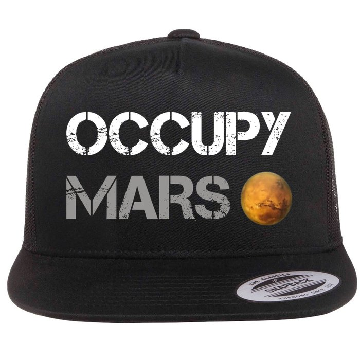 Occupy Mars Elon Musk SpaceX Project Gift Ideas Occupy Mars Trending Flatbill Hat