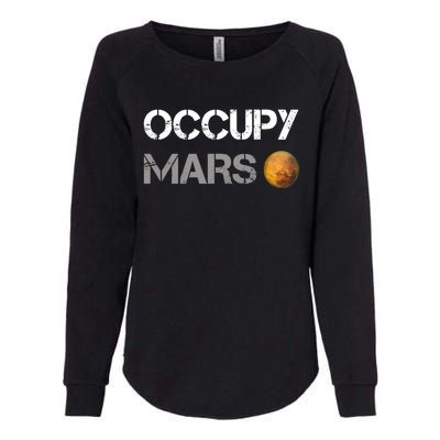 Occupy Mars Elon Musk SpaceX Project Gift Ideas Occupy Mars Trending Womens California Wash Sweatshirt