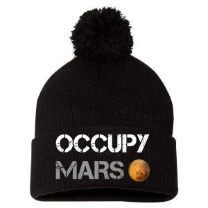 Occupy Mars Elon Musk SpaceX Project Gift Ideas Occupy Mars Trending Pom Pom 12in Knit Beanie