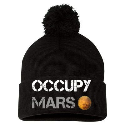 Occupy Mars Elon Musk SpaceX Project Gift Ideas Occupy Mars Trending Pom Pom 12in Knit Beanie