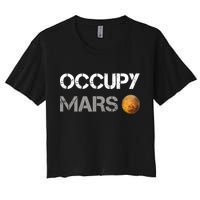 Occupy Mars Elon Musk SpaceX Project Gift Ideas Occupy Mars Trending Crop Top