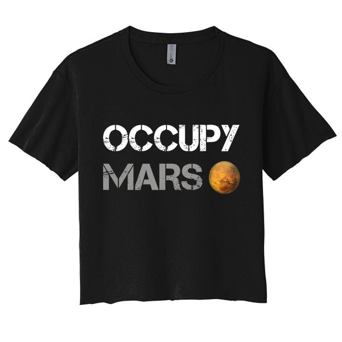 Occupy Mars Elon Musk SpaceX Project Gift Ideas Occupy Mars Trending Crop Top