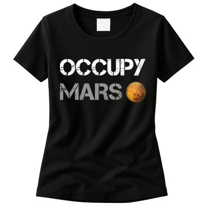 Occupy Mars Elon Musk SpaceX Project Gift Ideas Occupy Mars Trending Womens T-Shirt