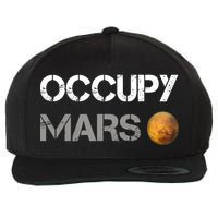 Occupy Mars Elon Musk SpaceX Project Gift Ideas Occupy Mars Trending Wool Snapback Cap