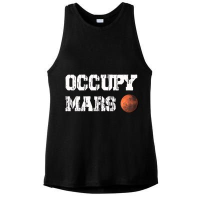 Occupy Mars Elon Musk SpaceX Project Gift Ideas Occupy Mars Trending Ladies PosiCharge Tri-Blend Wicking Tank