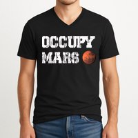 Occupy Mars Elon Musk SpaceX Project Gift Ideas Occupy Mars Trending V-Neck T-Shirt