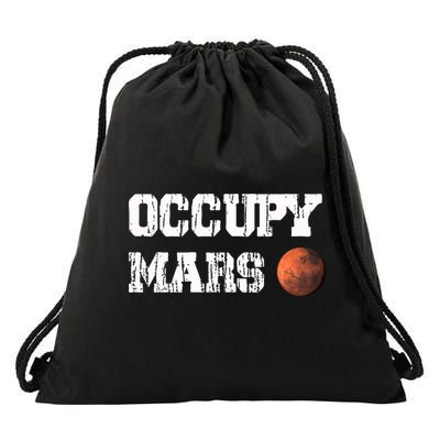 Occupy Mars Elon Musk SpaceX Project Gift Ideas Occupy Mars Trending Drawstring Bag