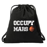 Occupy Mars Elon Musk SpaceX Project Gift Ideas Occupy Mars Trending Drawstring Bag