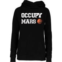 Occupy Mars Elon Musk SpaceX Project Gift Ideas Occupy Mars Trending Womens Funnel Neck Pullover Hood