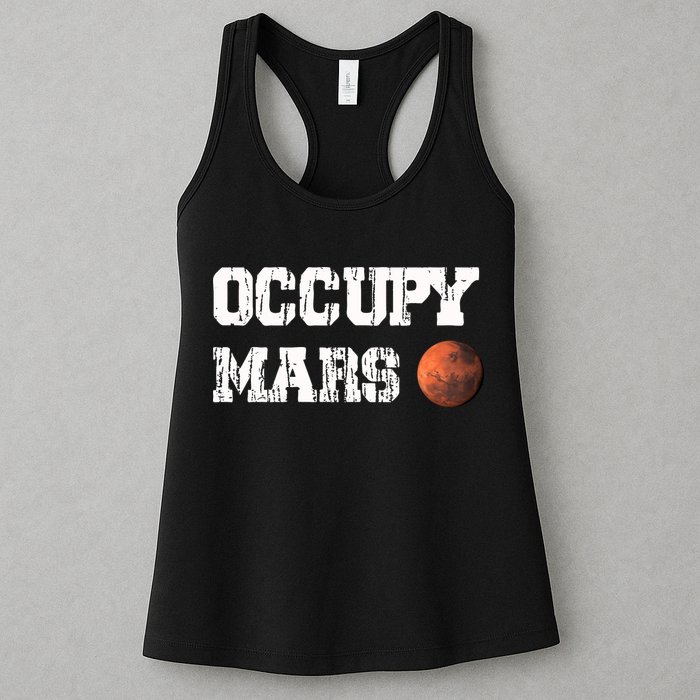 Occupy Mars Elon Musk SpaceX Project Gift Ideas Occupy Mars Trending Womens Tank Top