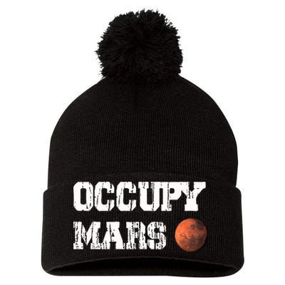 Occupy Mars Elon Musk SpaceX Project Gift Ideas Occupy Mars Trending Pom Pom 12in Knit Beanie
