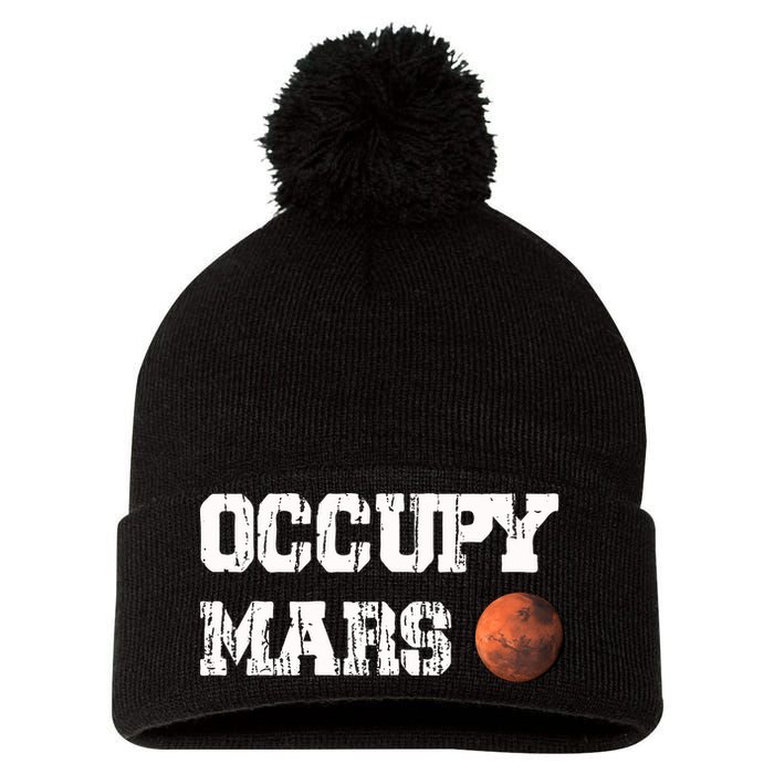 Occupy Mars Elon Musk SpaceX Project Gift Ideas Occupy Mars Trending Pom Pom 12in Knit Beanie