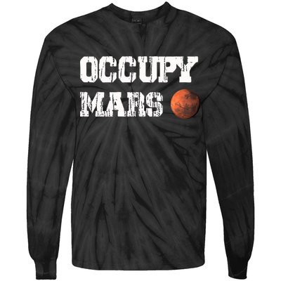 Occupy Mars Elon Musk SpaceX Project Gift Ideas Occupy Mars Trending Tie-Dye Long Sleeve Shirt