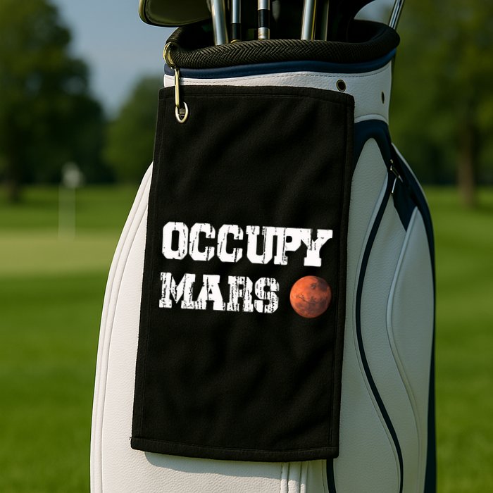 Occupy Mars Elon Musk SpaceX Project Gift Ideas Occupy Mars Trending Golf Towel