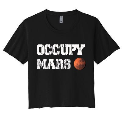 Occupy Mars Elon Musk SpaceX Project Gift Ideas Occupy Mars Trending Crop Top