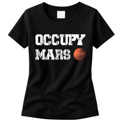 Occupy Mars Elon Musk SpaceX Project Gift Ideas Occupy Mars Trending Womens T-Shirt