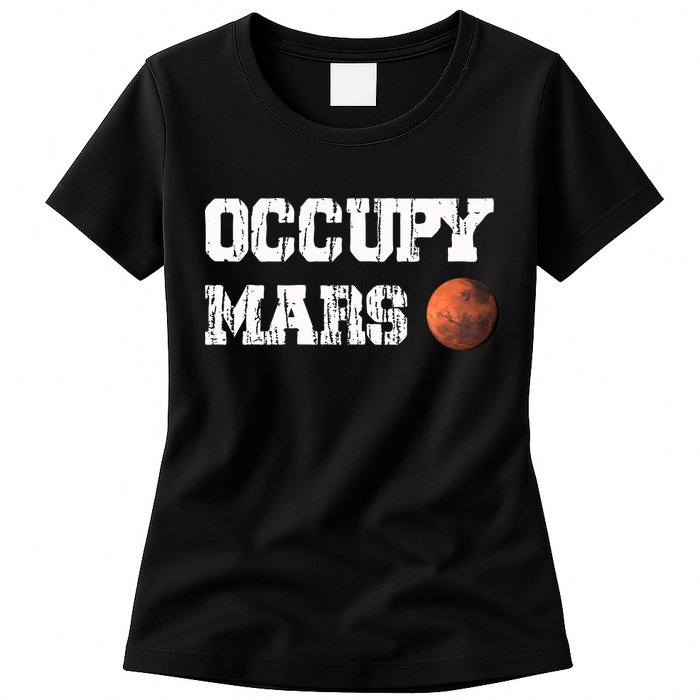 Occupy Mars Elon Musk SpaceX Project Gift Ideas Occupy Mars Trending Womens T-Shirt