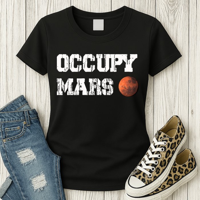 Occupy Mars Elon Musk SpaceX Project Gift Ideas Occupy Mars Trending Womens T-Shirt
