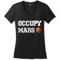 Occupy Mars Elon Musk SpaceX Project Gift Ideas Occupy Mars Trending Women's V-Neck T-Shirt