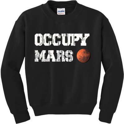Occupy Mars Elon Musk SpaceX Project Gift Ideas Occupy Mars Trending Kids Sweatshirt