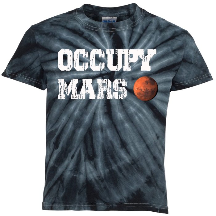 Occupy Mars Elon Musk SpaceX Project Gift Ideas Occupy Mars Trending Kids Tie-Dye T-Shirt