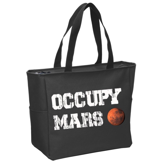 Occupy Mars Elon Musk SpaceX Project Gift Ideas Occupy Mars Trending Zip Tote Bag