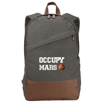 Occupy Mars Elon Musk SpaceX Project Gift Ideas Occupy Mars Trending Cotton Canvas Backpack