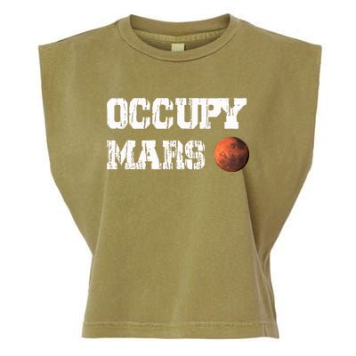 Occupy Mars Elon Musk SpaceX Project Gift Ideas Occupy Mars Trending Garment-Dyed Women's Muscle Tee
