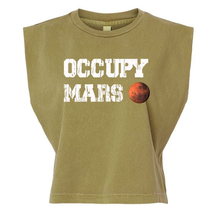 Occupy Mars Elon Musk SpaceX Project Gift Ideas Occupy Mars Trending Garment-Dyed Women's Muscle Tee