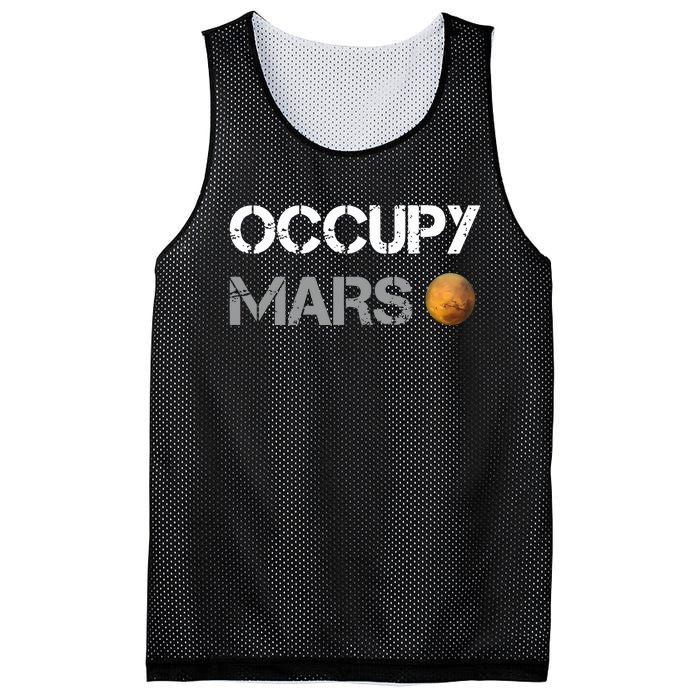 Occupy Mars Elon Musk SpaceX Project Gift Ideas Occupy Mars Trending Mesh Reversible Basketball Jersey Tank