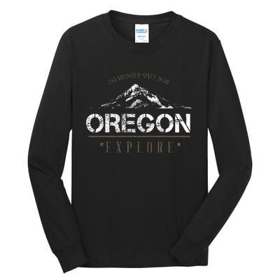 Oregon Mountain Explore Oregon Tall Long Sleeve T-Shirt