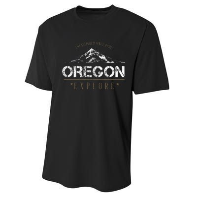 Oregon Mountain Explore Oregon Performance Sprint T-Shirt