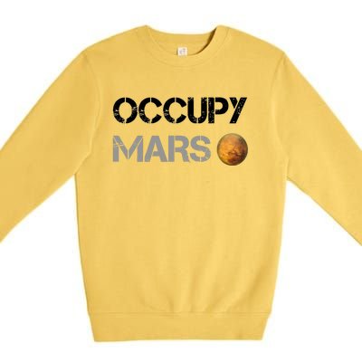 Occupy Mars Elon Musk SpaceX Project Gift Ideas Occupy Mars Trending Premium Crewneck Sweatshirt