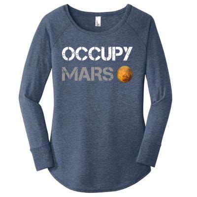 Occupy Mars Elon Musk SpaceX Project Gift Ideas Occupy Mars Trending Women's Perfect Tri Tunic Long Sleeve Shirt