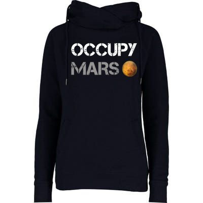 Occupy Mars Elon Musk SpaceX Project Gift Ideas Occupy Mars Trending Womens Funnel Neck Pullover Hood