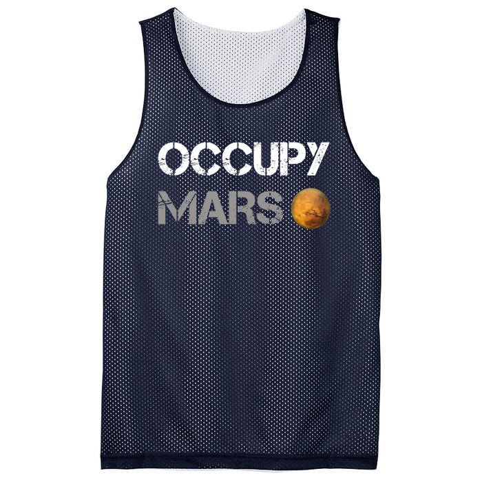 Occupy Mars Elon Musk SpaceX Project Gift Ideas Occupy Mars Trending Mesh Reversible Basketball Jersey Tank