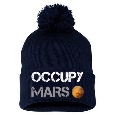 Occupy Mars Elon Musk SpaceX Project Gift Ideas Occupy Mars Trending Pom Pom 12in Knit Beanie