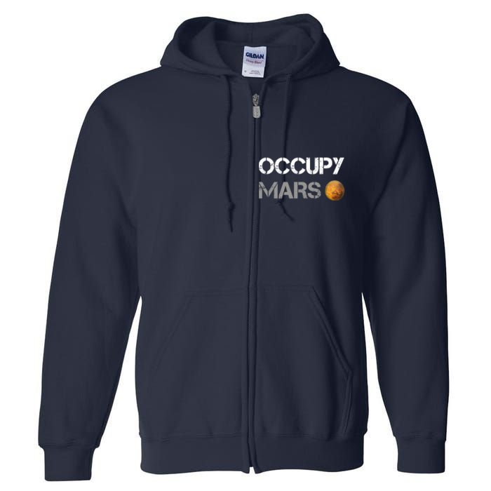 Occupy Mars Elon Musk SpaceX Project Gift Ideas Occupy Mars Trending Full Zip Hoodie