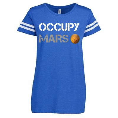 Occupy Mars Elon Musk SpaceX Project Gift Ideas Occupy Mars Trending Enza Ladies Jersey Football T-Shirt