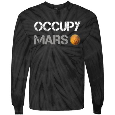 Occupy Mars Elon Musk SpaceX Project Gift Ideas Occupy Mars Trending Tie-Dye Long Sleeve Shirt