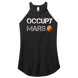 Occupy Mars Elon Musk SpaceX Project Gift Ideas Occupy Mars Trending Women's Perfect Tri Rocker Tank