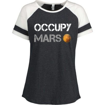 Occupy Mars Elon Musk SpaceX Project Gift Ideas Occupy Mars Trending Enza Ladies Jersey Colorblock Tee