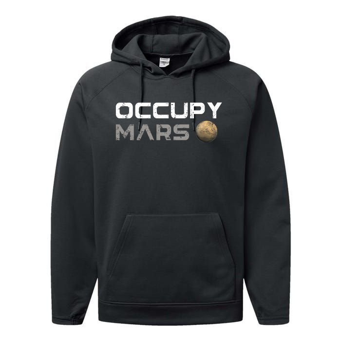 Occupy Mars Elon Musk SpaceX Performance Fleece Hoodie