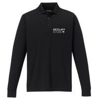 Occupy Mars Elon Musk SpaceX Performance Long Sleeve Polo