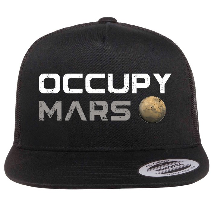 Occupy Mars Elon Musk SpaceX Flat Bill Trucker Hat