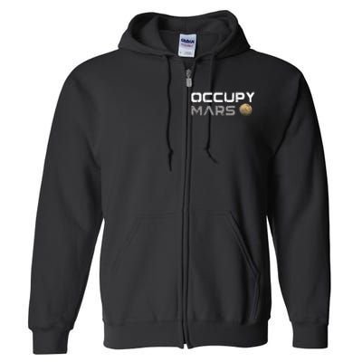 Occupy Mars Elon Musk SpaceX Full Zip Hoodie