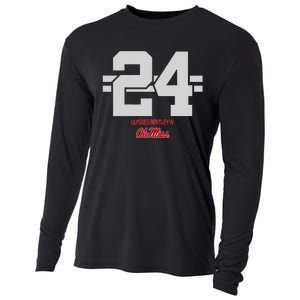 Ole Miss Football Ulysses Bentley Iv 24 Stripe Cooling Performance Long Sleeve Crew