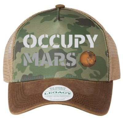 Occupy Mars Funny Occupy Mars Legacy Tie Dye Trucker Hat