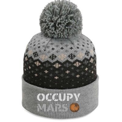 Occupy Mars Funny Occupy Mars The Baniff Cuffed Pom Beanie